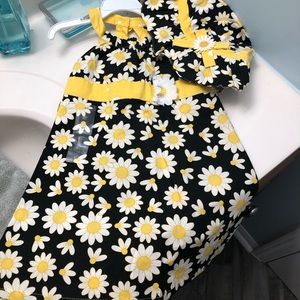 Daisy sun dress and matching hat